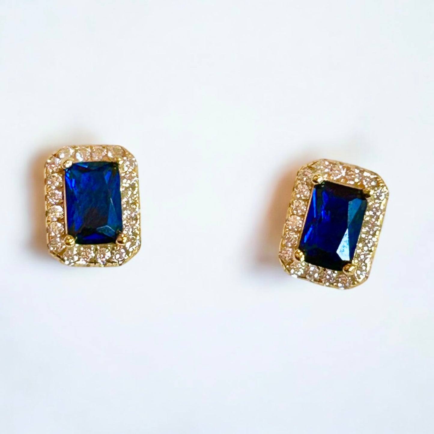 Erika Navy & Gold Studs