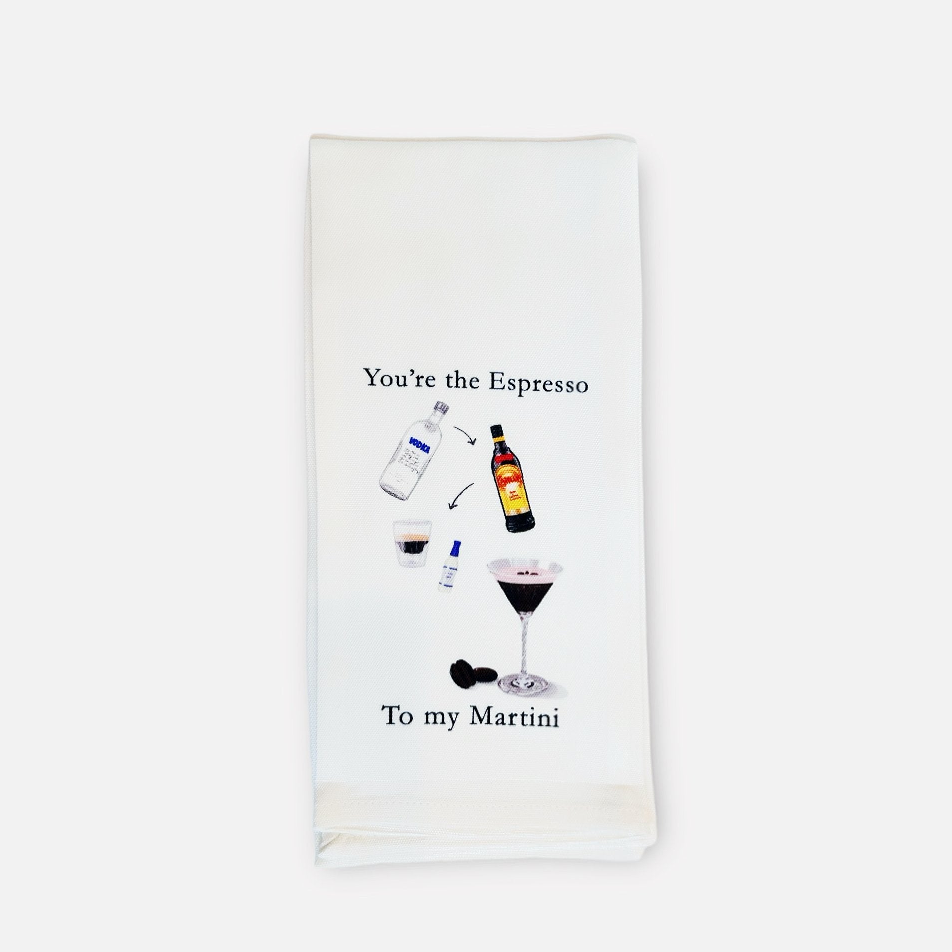 Espresso Martini Recipe Kitchen Towel - Boho Mamma Store