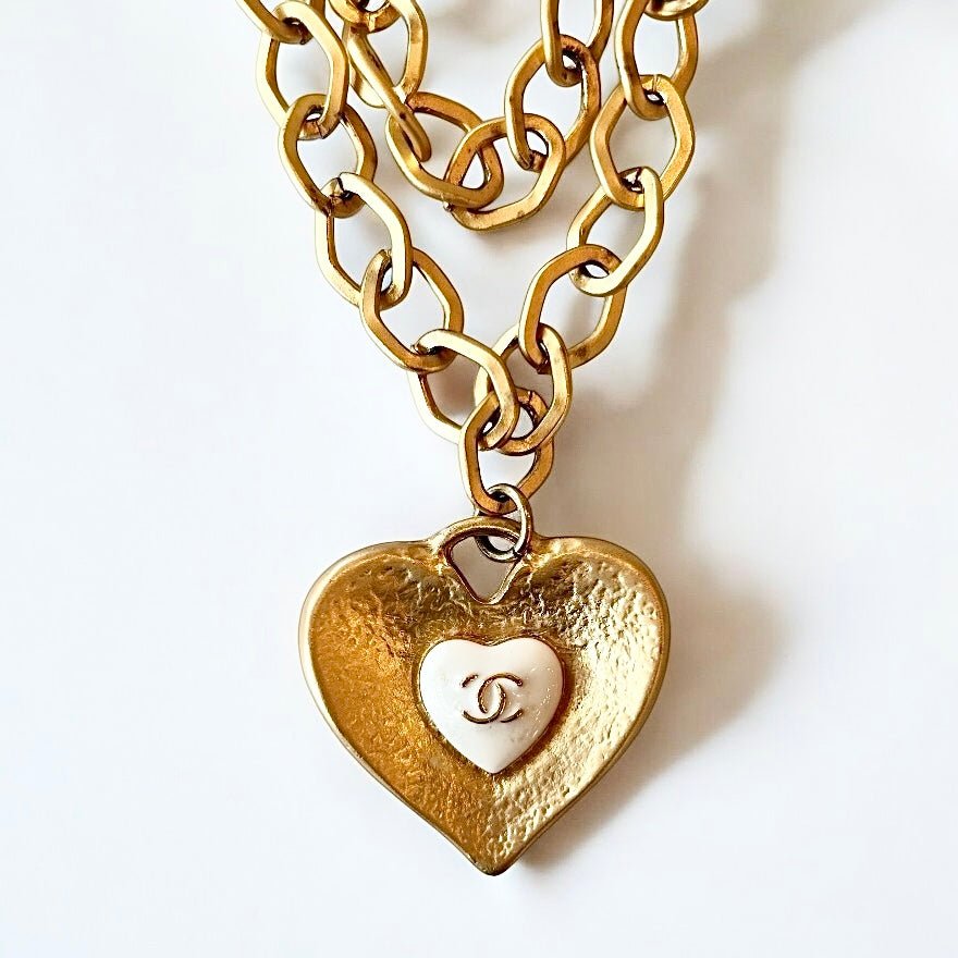 Heart's Embrace Extra Long Chain Necklace Up - cycled and Repurposed - Boho Mamma Store
