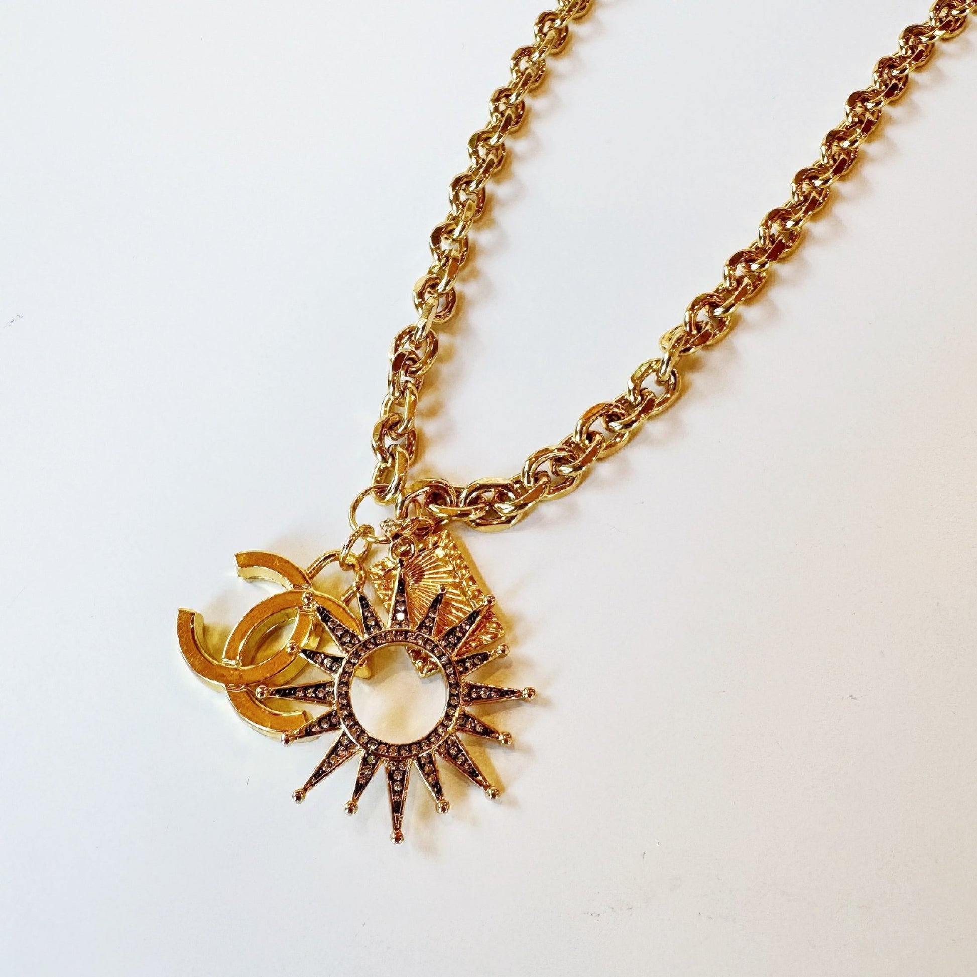 The Golden Goddess Upcycled & Repurposed Necklace - Boho Mamma Store